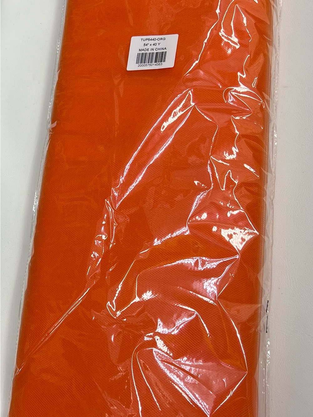 Tulle Orange 54" x 40 yard tablecloth #tablecloth #party